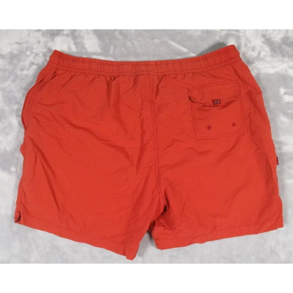 Tommy Bahama Relax Mens XXL Orange Cargo Swim Trunks Board Shorts‎ Mesh Lined